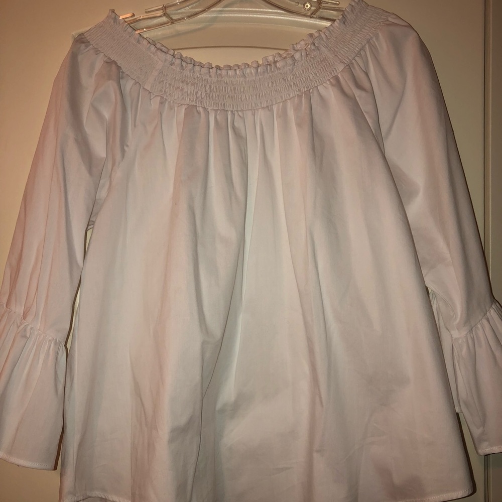 Copper Key white, off the shoulder top